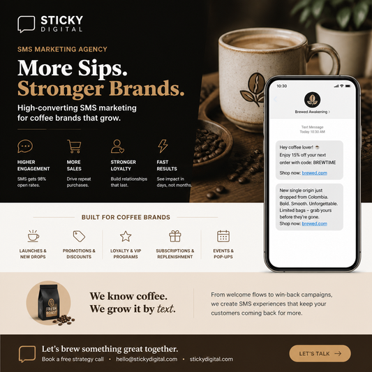 Email and SMS Agency for Coffee Brands: What the Right One Builds First